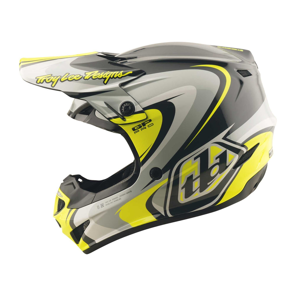 Troy Lee Motocross Helmet - GP Pro MIPS - CROSSOVER (Grey/Black/Flo Yellow)