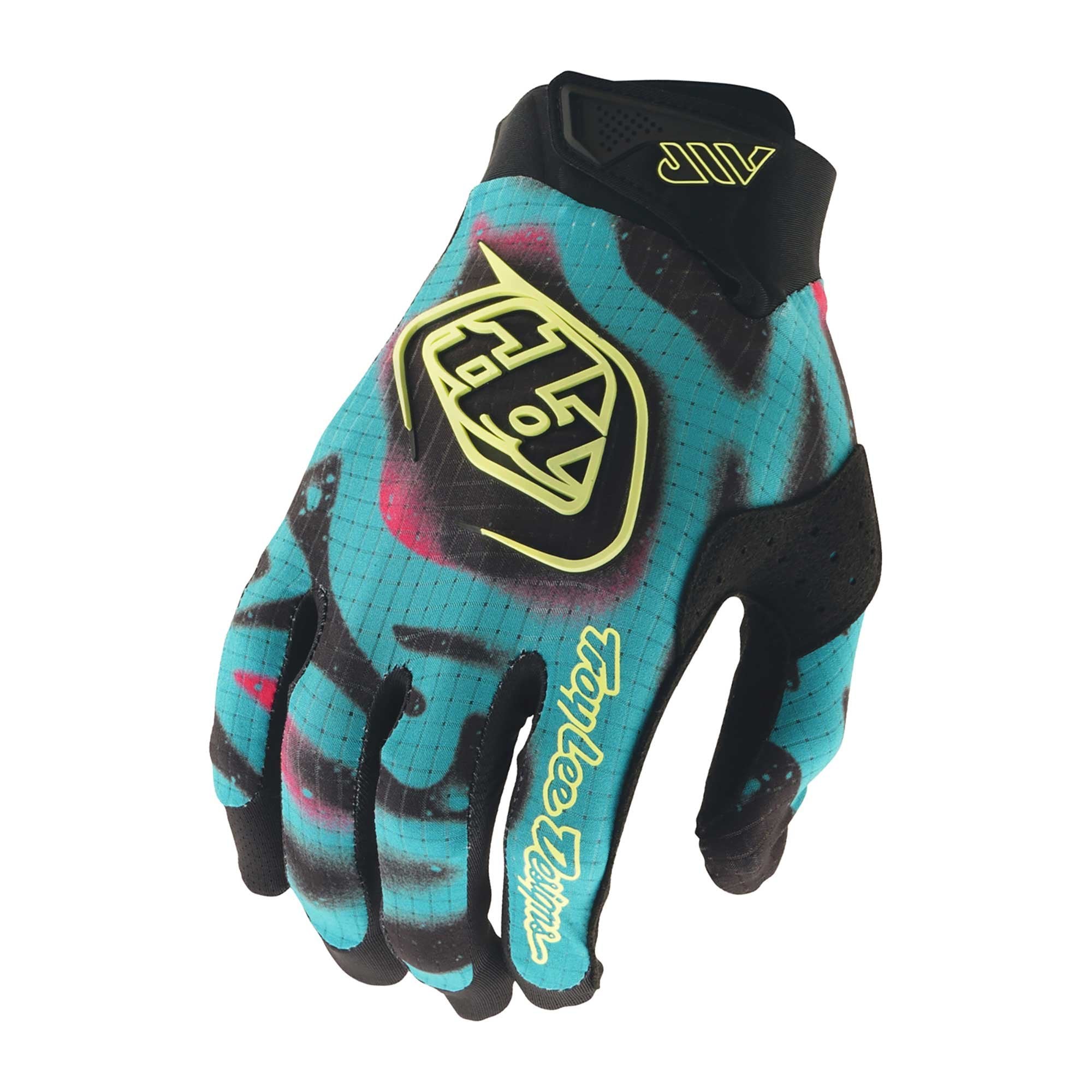 Troy Lee MX | MTB Youth Gloves - AIR MEMBRANE (Black/Teal/Pink/Glo Yellow)