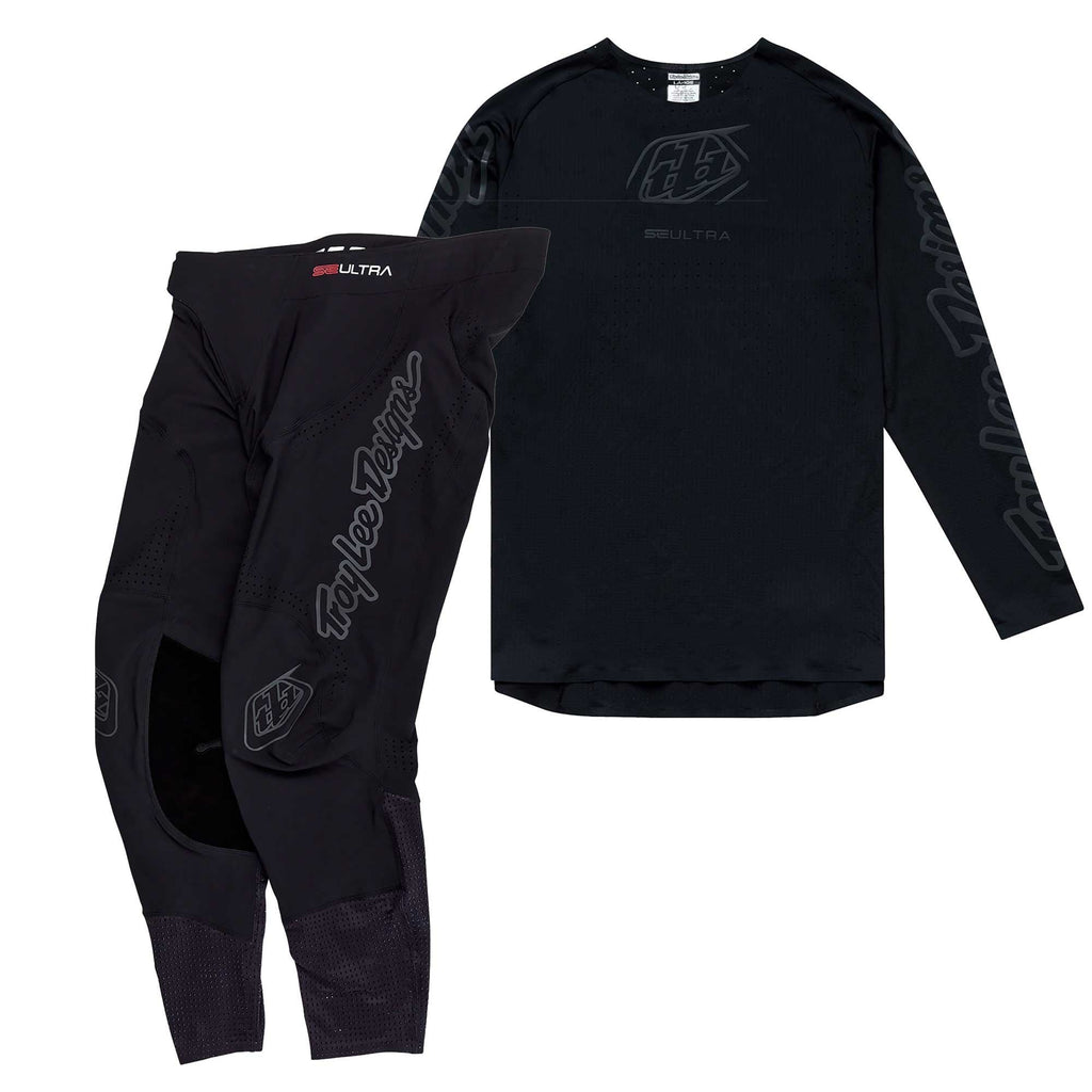 Troy Lee Motocross Jersey & Pant Kit - SE Ultra MONO (Black)