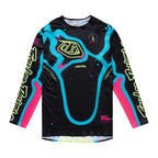 Troy Lee Motocross Jersey - SE Ultra MEMBRANE (Black/Teal/Pink/Glow Yellow)