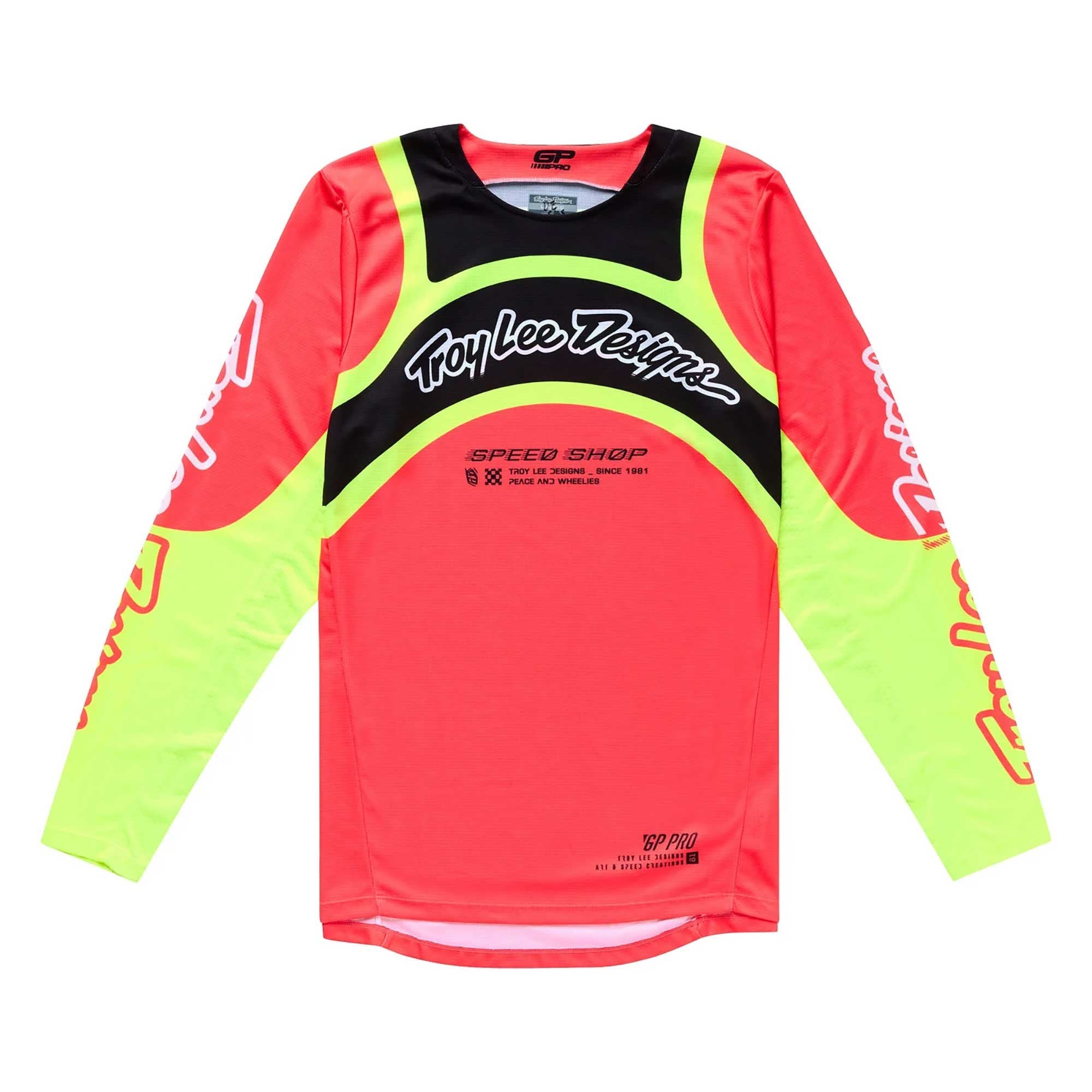 Troy Lee Motocross Jersey - GP Pro SWERVE (Infra Red/Flo Yellow)