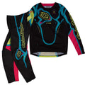 Troy Lee Motocross Kids | Youth Jersey & Pant Kit - GP Pro MEMBRANE (Black/Teal/Pink/Glo Yellow)