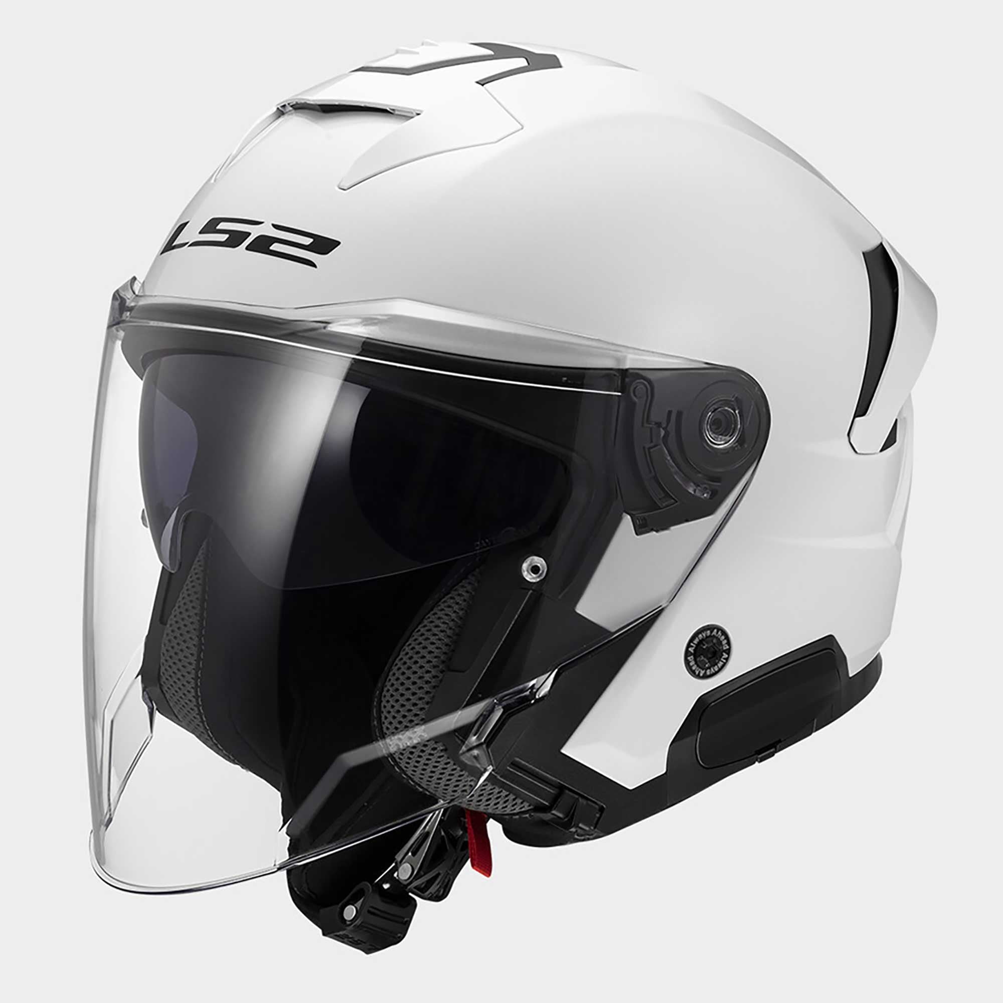 LS2 Motorcycle Open Face Helmet - OF618 VERSO II Solid (White)