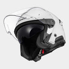 LS2 Motorcycle Open Face Helmet - OF618 VERSO II Solid (White)