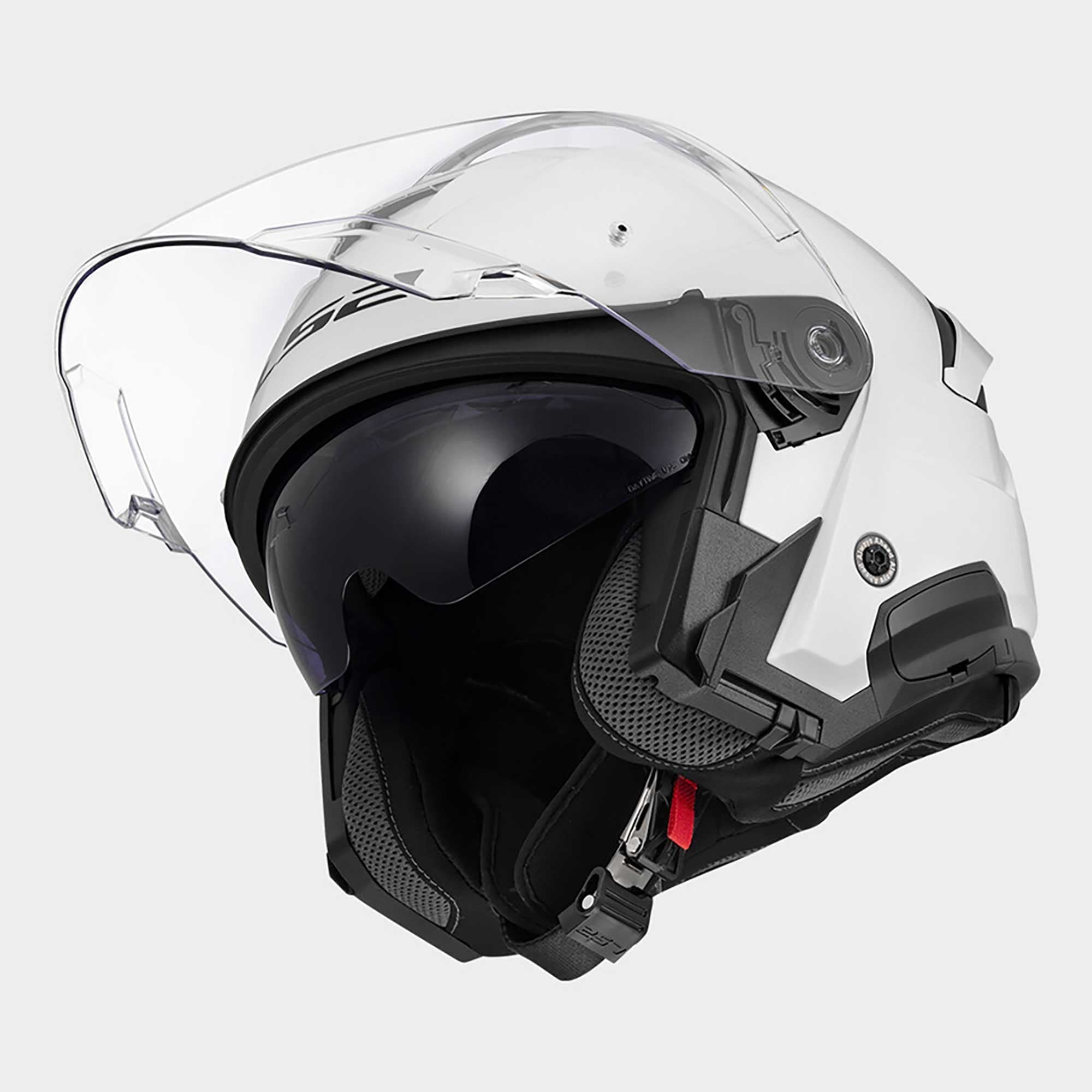 LS2 Motorcycle Open Face Helmet - OF618 VERSO II Solid (White)