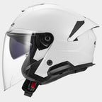 LS2 Motorcycle Open Face Helmet - OF618 VERSO II Solid (White)
