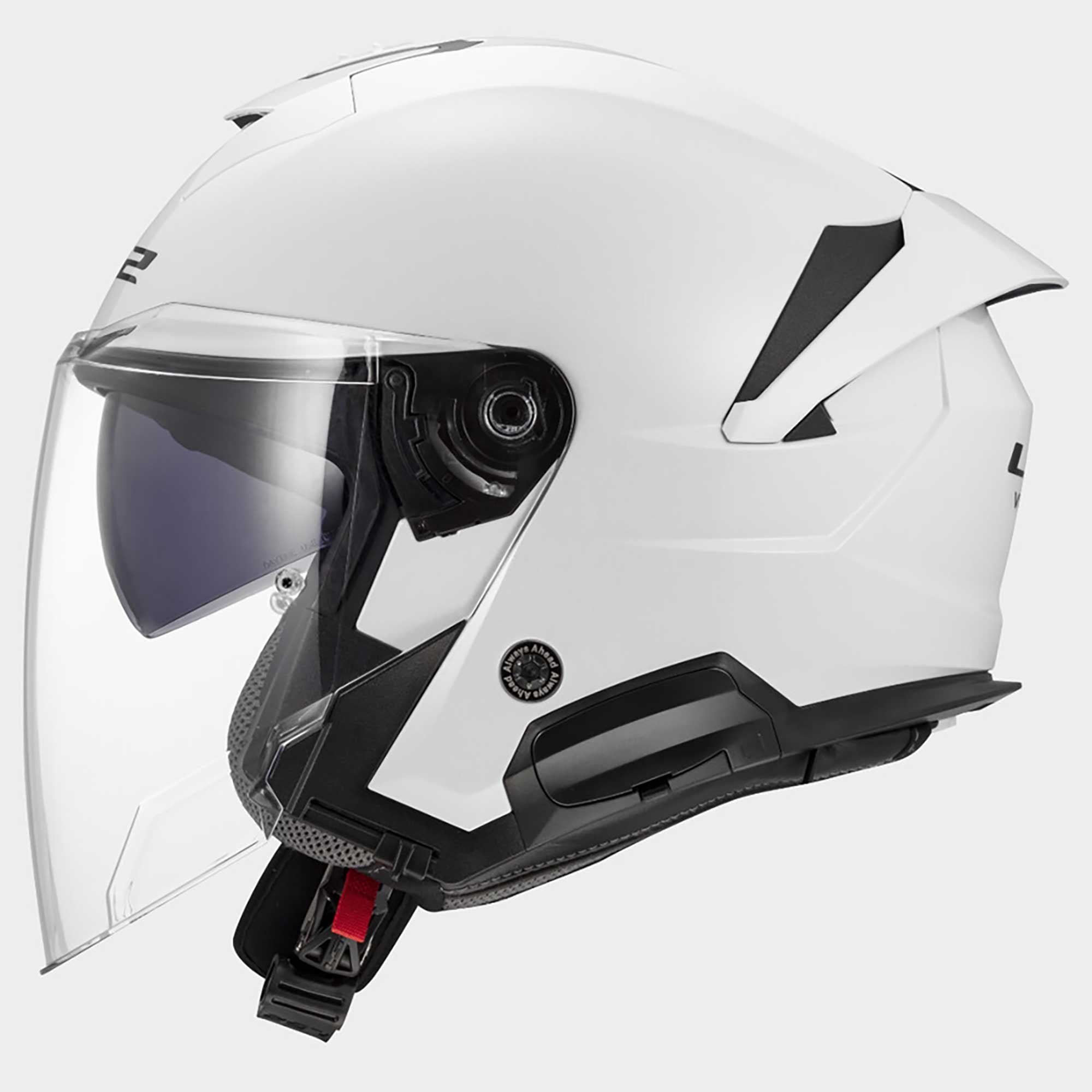 LS2 Motorcycle Open Face Helmet - OF618 VERSO II Solid (White)