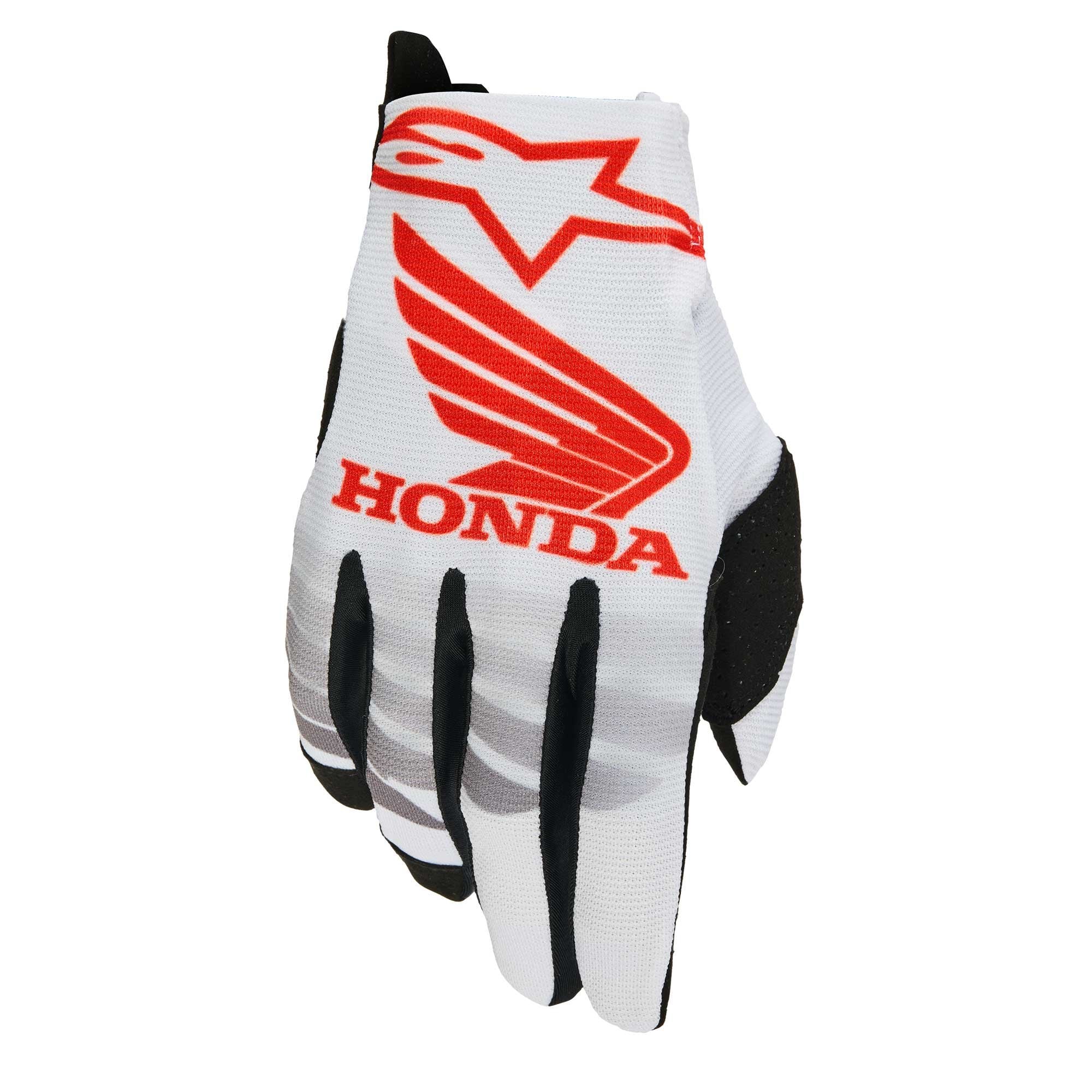 Alpinestars (Honda) MX Gloves - Honda Radar Gloves (White/Black/Bright Red)