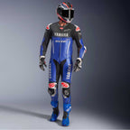 Alpinestars (Yamaha) GP-R7 Leather Race 1pc Suit (Metallic Blue/Black/White/Red Fluo)