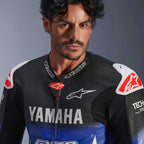 Alpinestars (Yamaha) GP-R7 Leather Race 1pc Suit (Metallic Blue/Black/White/Red Fluo)