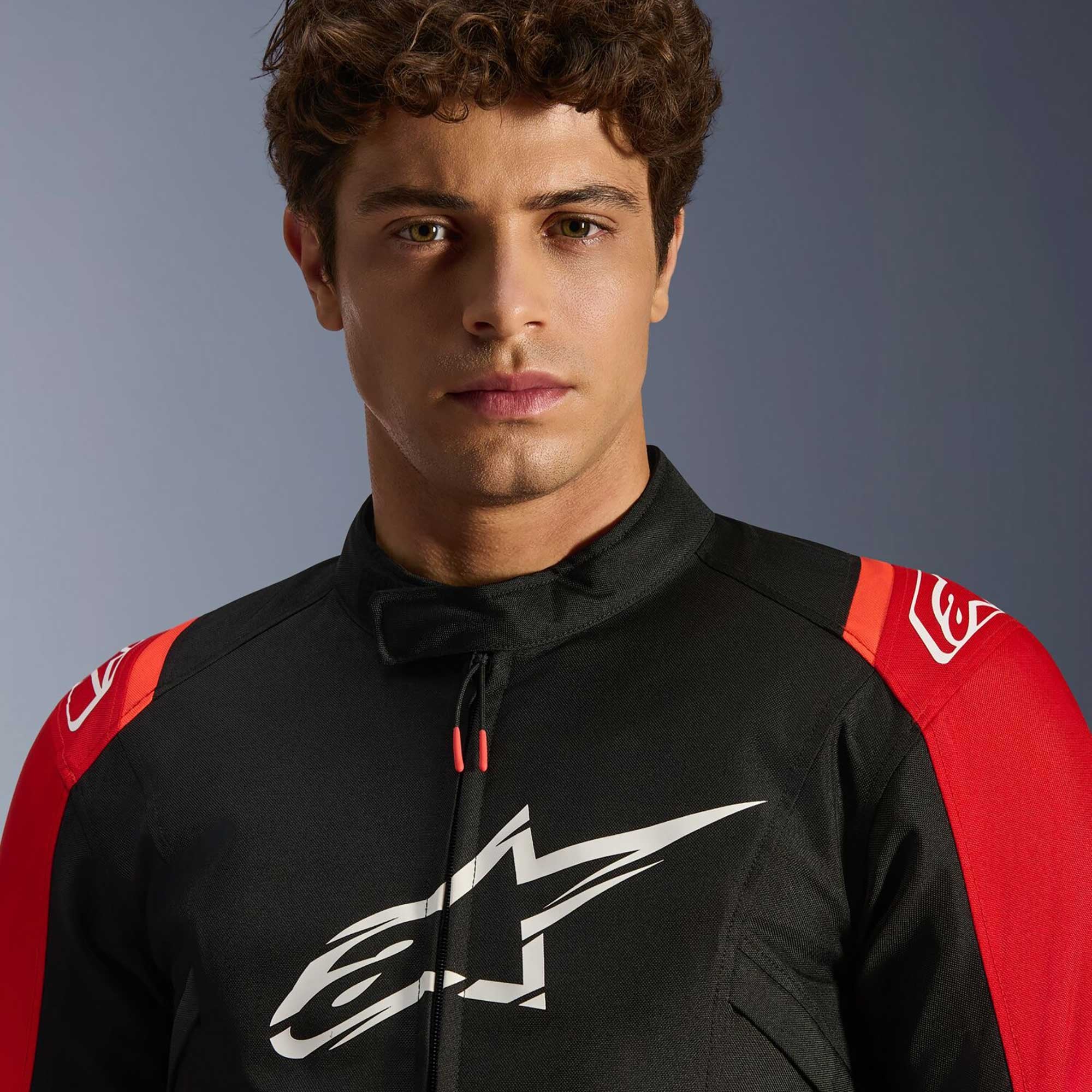 Alpinestars T-SPS V2 WP Motorcycle Sports Textile Jacket (Black/Red/Red Fluo)