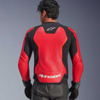 Alpinestars GP FORCE V2 Airflow Motorcycle Leather Jacket (Red/Red Fluo/Black)