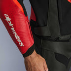 Alpinestars GP FORCE V2 Airflow Motorcycle Leather Jacket (Red/Red Fluo/Black)