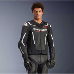 Alpinestars GP FORCE V2 Airflow Motorcycle Leather Jacket (Black/White)