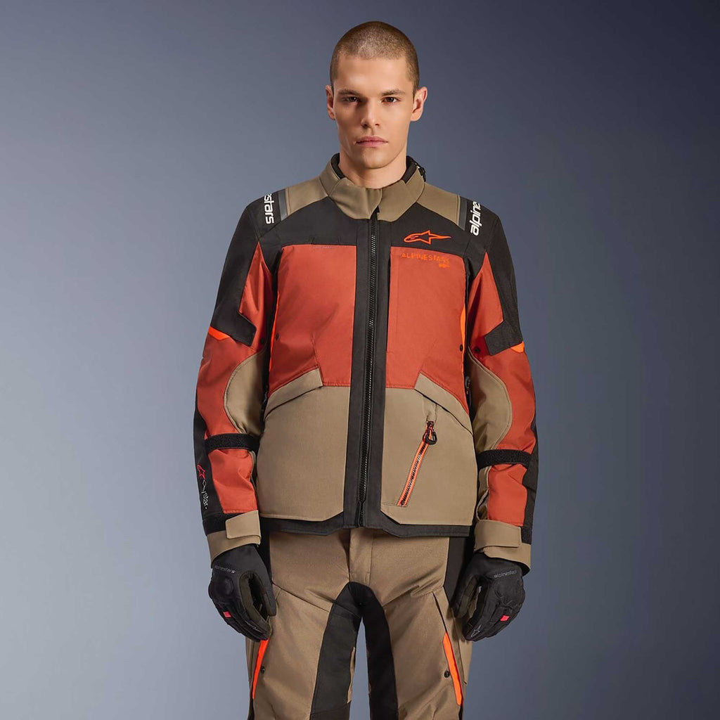 Alpinestars Andes Drystar V4 Motorcycle Adventure Textile Jacket (Wallnut/Rust/Black)