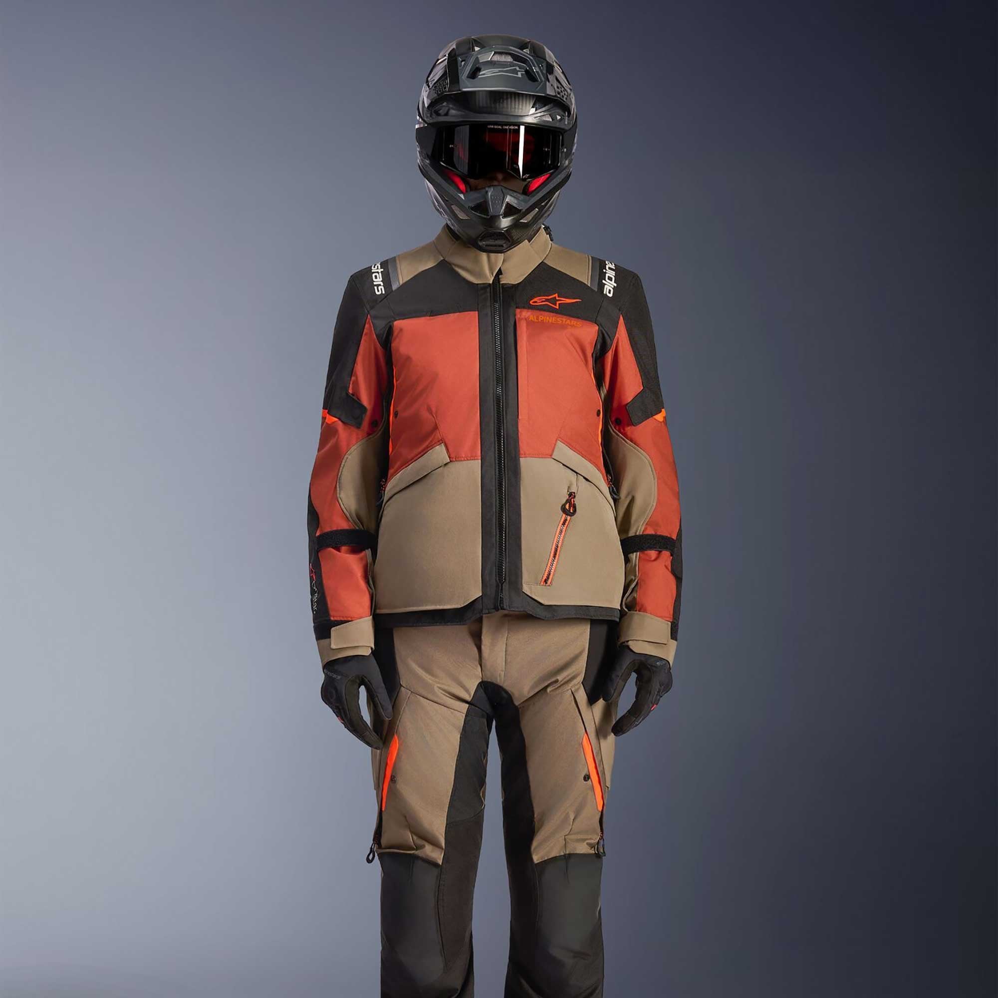 Alpinestars Andes Drystar V4 Motorcycle Adventure Textile Jacket (Wallnut/Rust/Black)