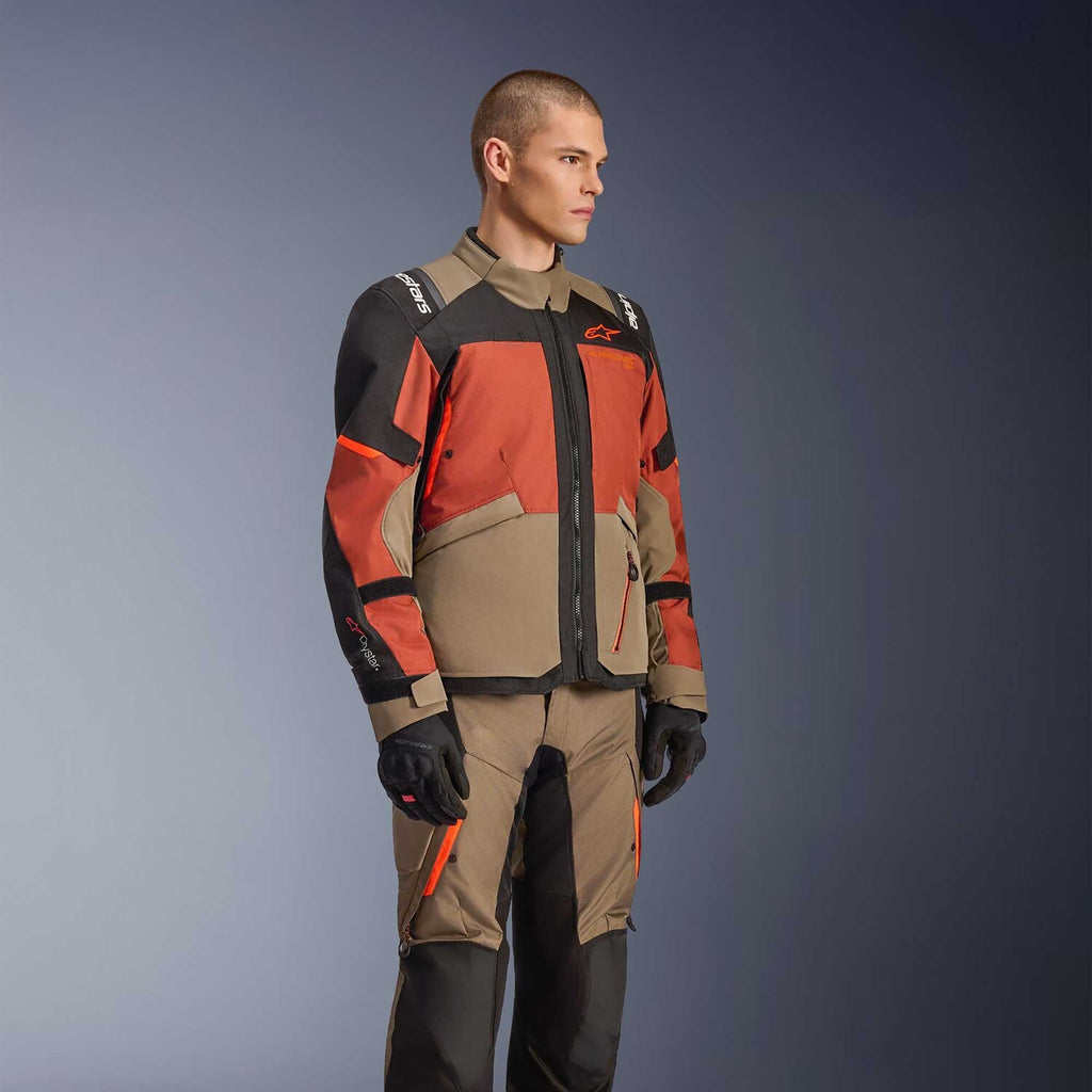Alpinestars Andes Drystar V4 Motorcycle Adventure Textile Jacket (Wallnut/Rust/Black)