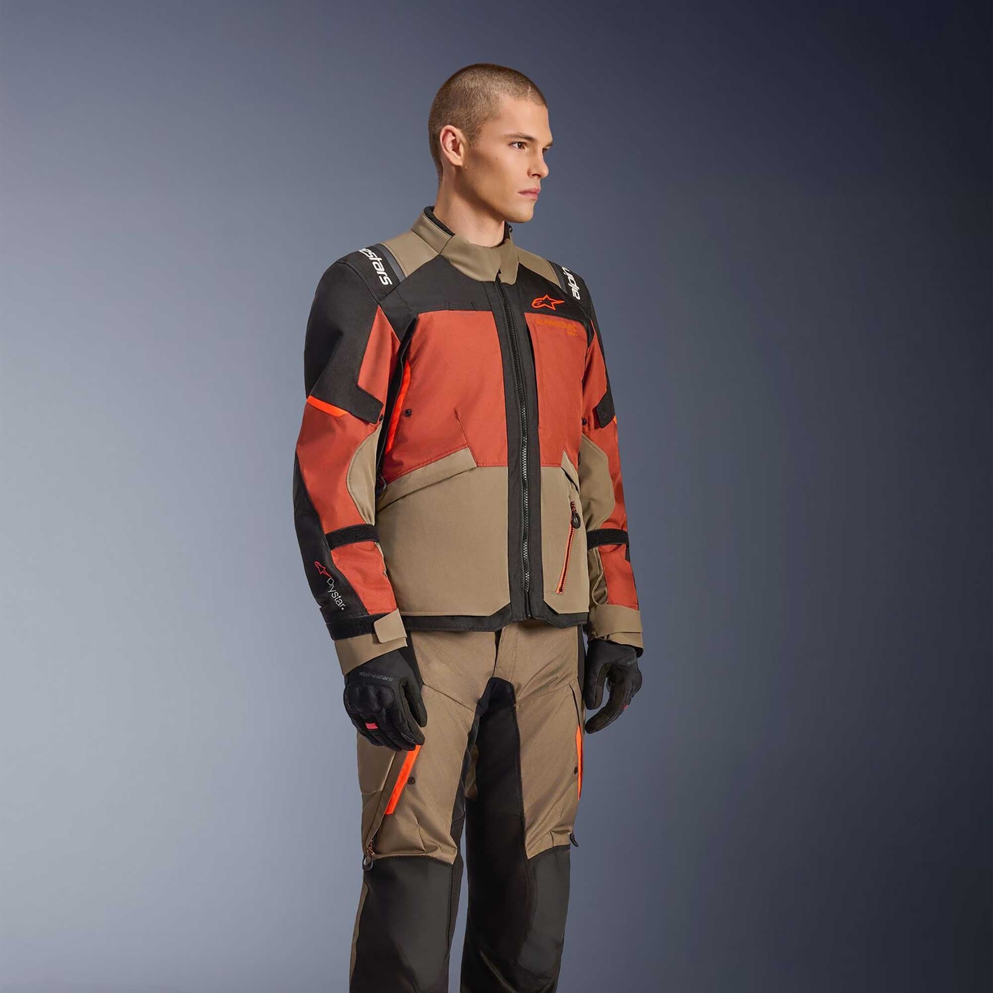 Alpinestars Andes Drystar V4 Motorcycle Adventure Textile Jacket (Wallnut/Rust/Black)