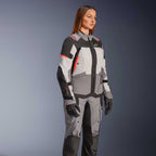 Alpinestars Women's Andes Drystar V4 Motorcycle Textile Jacket (Ice Grey/Dark Grey/Black/Coral Fluo)