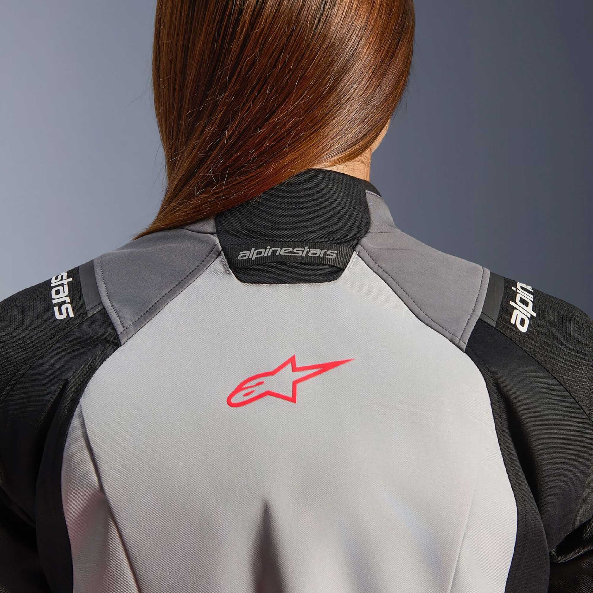 Alpinestars Women's Andes Drystar V4 Motorcycle Textile Jacket (Ice Grey/Dark Grey/Black/Coral Fluo)