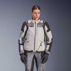 Alpinestars Women's Andes Drystar V4 Motorcycle Textile Jacket (Ice Grey/Dark Grey/Black/Yellow Fluo)