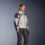 Alpinestars Women's Andes Drystar V4 Motorcycle Textile Jacket (Ice Grey/Dark Grey/Black/Yellow Fluo)