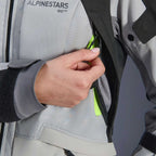 Alpinestars Women's Andes Drystar V4 Motorcycle Textile Jacket (Ice Grey/Dark Grey/Black/Yellow Fluo)