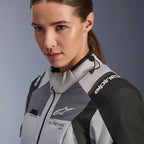 Alpinestars Women's Andes Drystar V4 Motorcycle Textile Jacket (Ice Grey/Dark Grey/Black/Yellow Fluo)