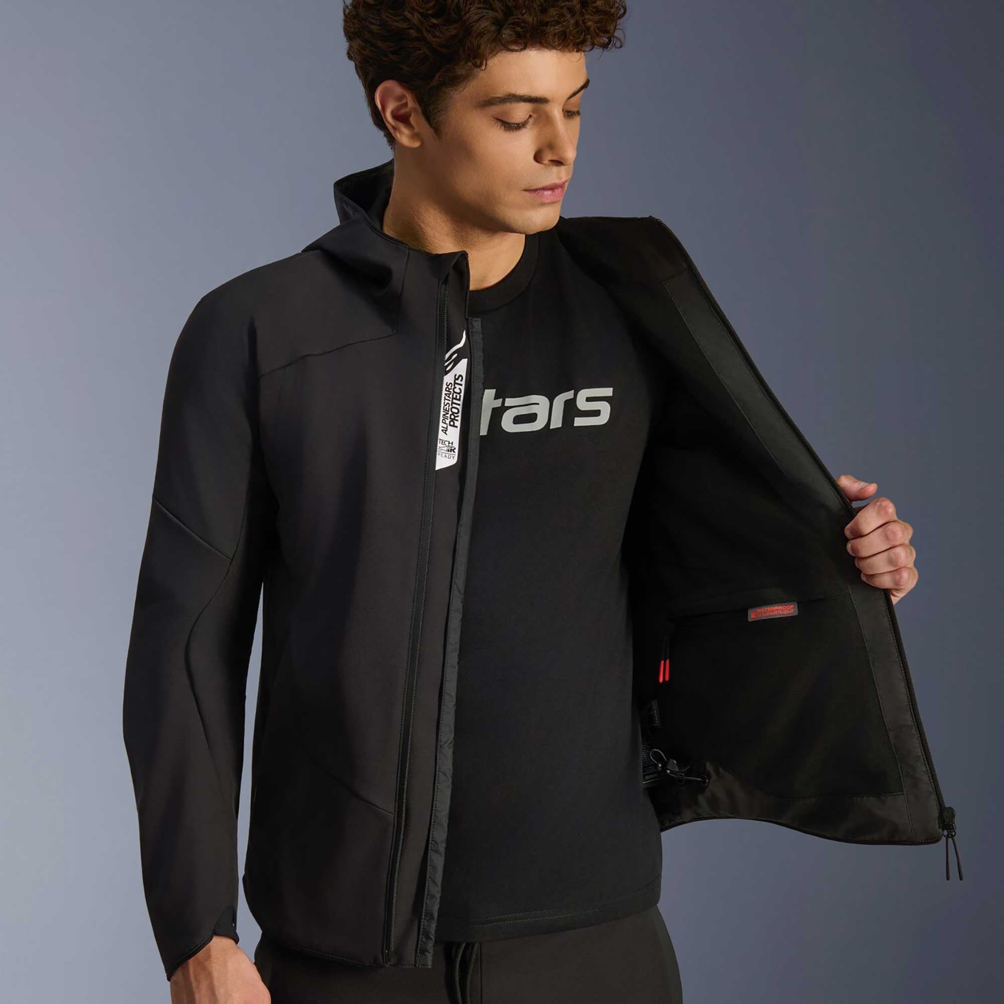 Alpinestars AeroShell WP Motorcycle Sports Urban Softshell Jacket (Black/Black)