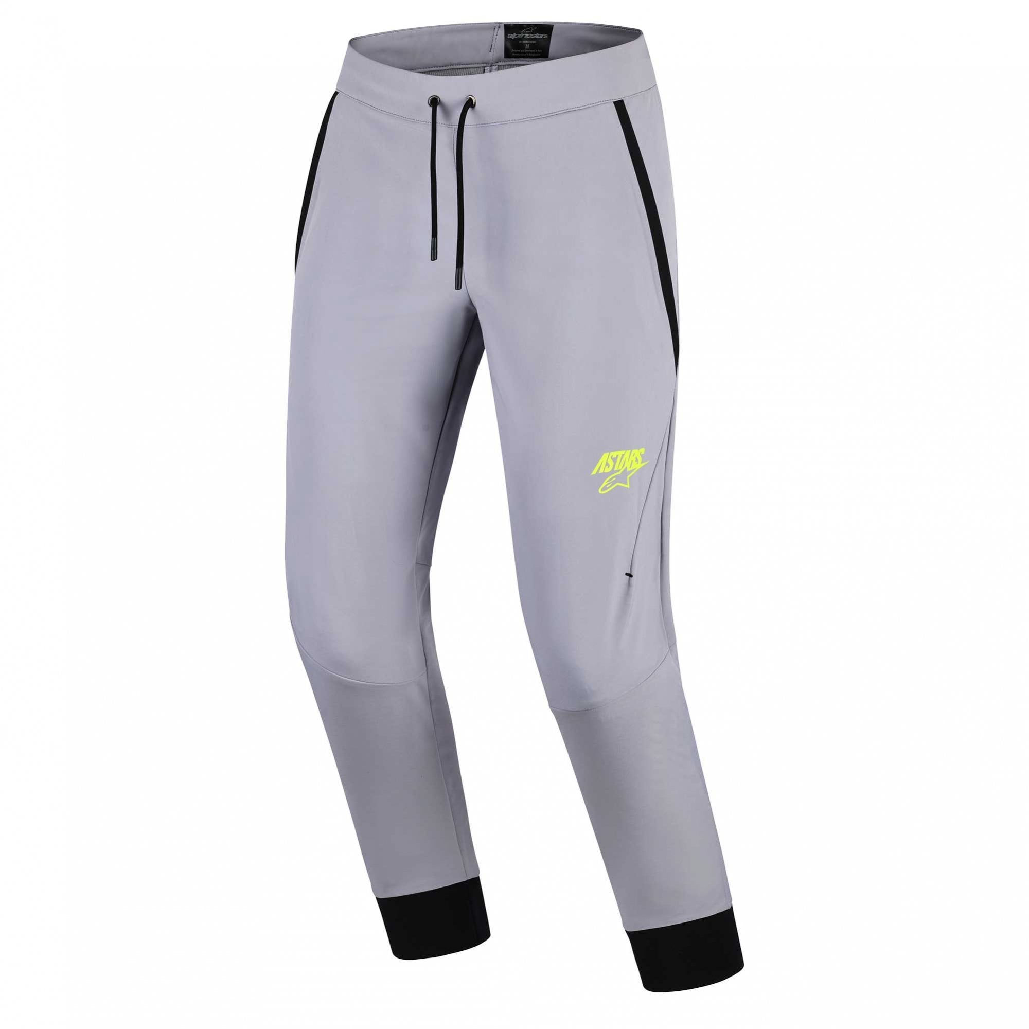 Alpinestars AeroShell Motorcycle Sports Urban Softshell Jogger (Mid Grey/Yellow Fluo)