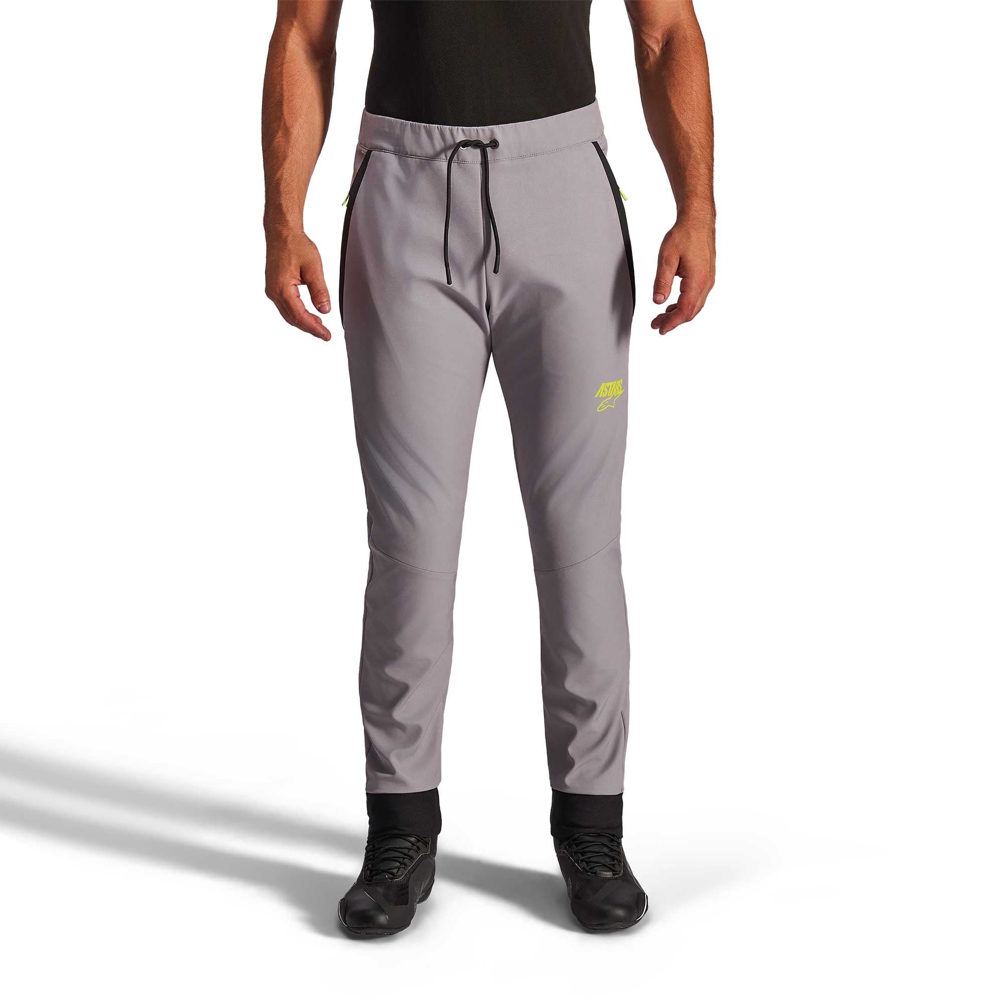 Alpinestars AeroShell Motorcycle Sports Urban Softshell Jogger (Mid Grey/Yellow Fluo)