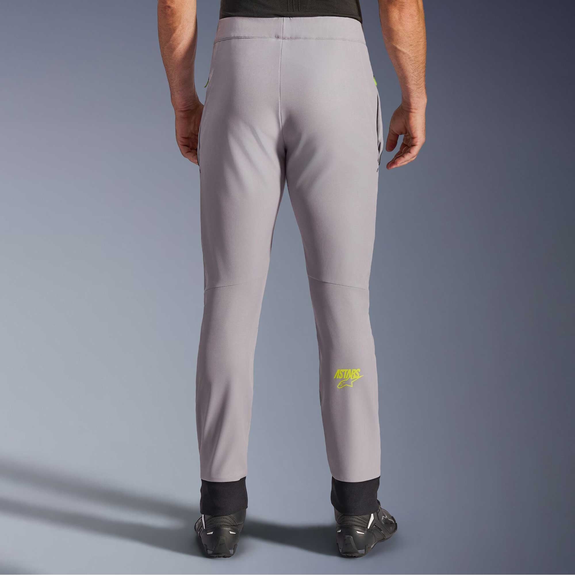 Alpinestars AeroShell Motorcycle Sports Urban Softshell Jogger (Mid Grey/Yellow Fluo)