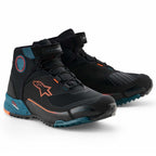 Alpinestars CR-X Drystar Waterproof Motorcycle Adventure Riding Shoes (Black/Petrol/Orange Fluo)