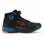 Alpinestars CR-X Drystar Waterproof Motorcycle Adventure Riding Shoes (Black/Petrol/Orange Fluo)