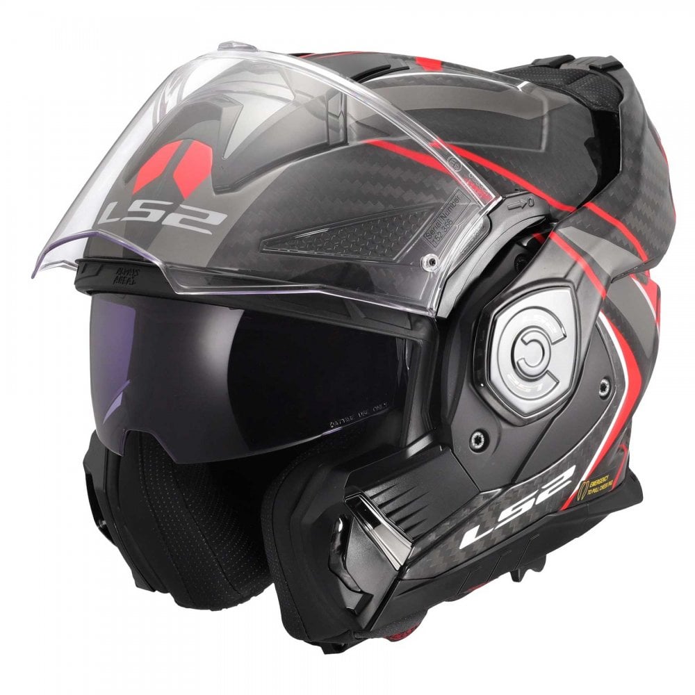 LS2 Motorcycle Touring Flip Over Helmet - FF901 Advant X - C Future (Red)