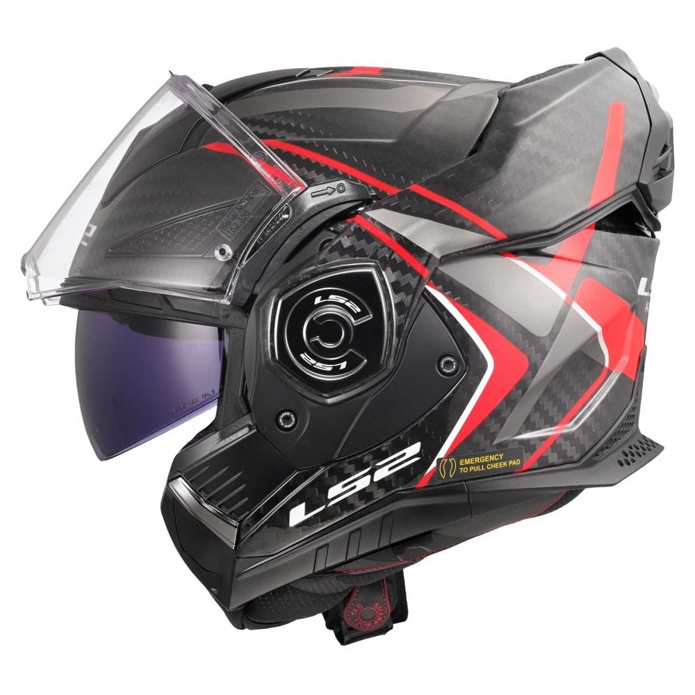 LS2 Motorcycle Touring Flip Over Helmet - FF901 Advant X - C Future (Red)