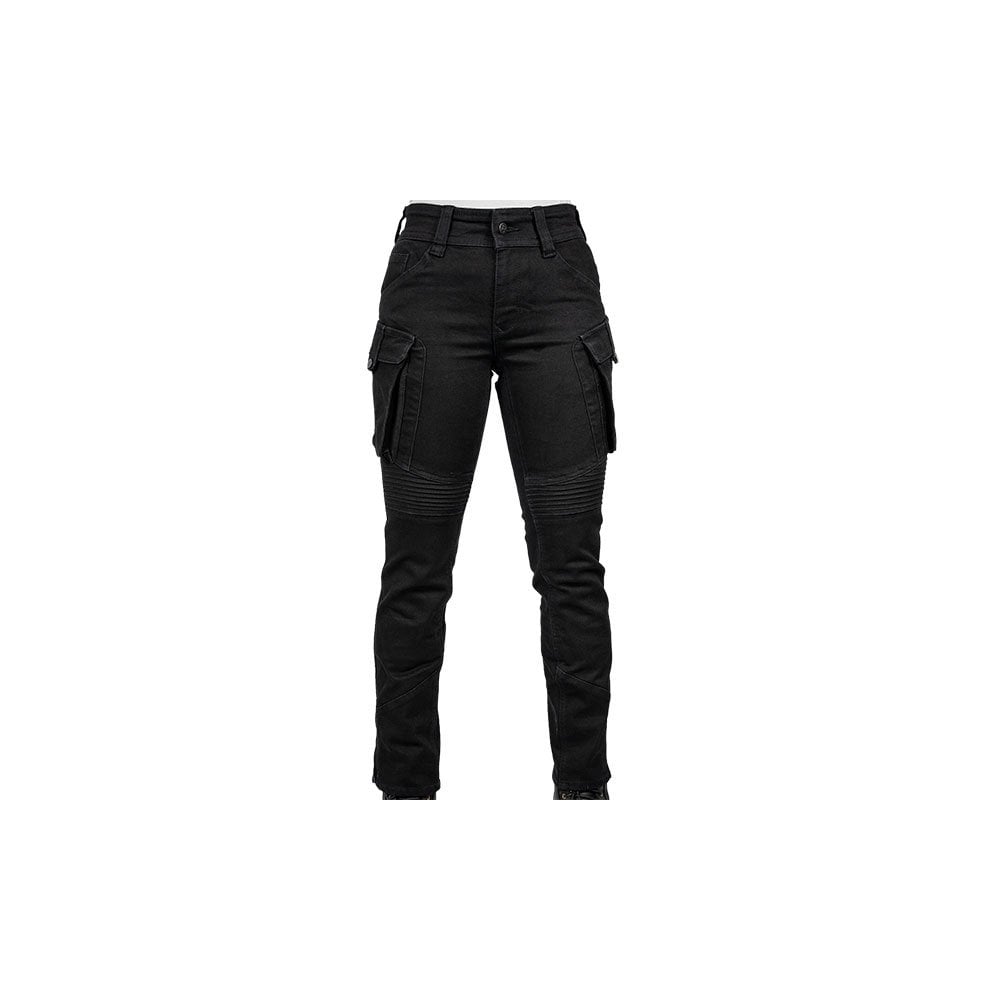 Bull-It Women's Coyote AA (Easy) Motorcycle Jeans (Black) Short Leg
