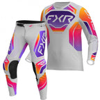 FXR (MX26) MX Jersey & Pant Kit Deal - PODIUM Relay (Grey/Purple/Tangerine)