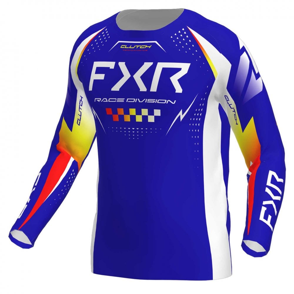 FXR (MX26) Youth Jersey - CLUTCH (Royal/Yellow/Red)