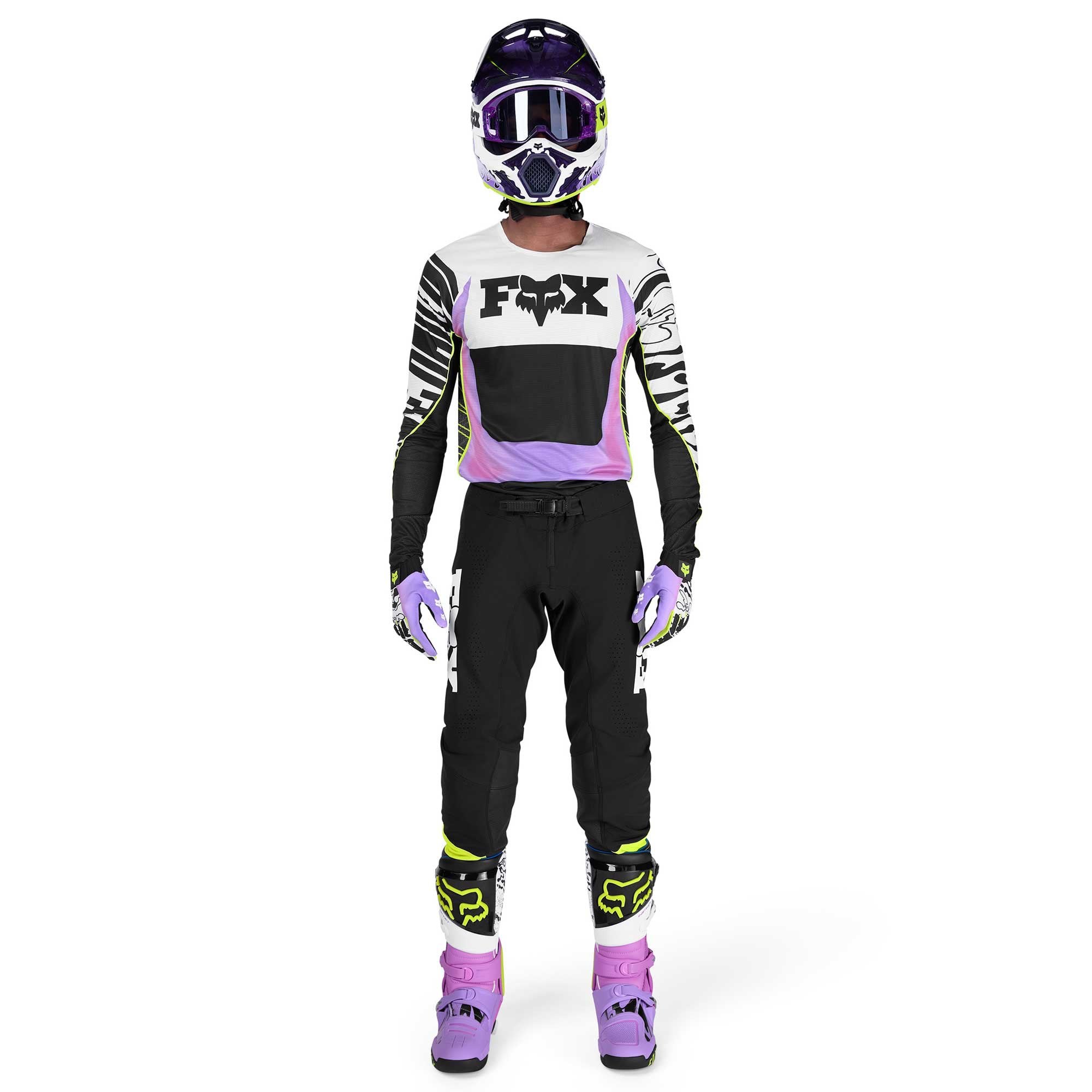 FOX (Limited Edition) Jersey & Pant Kit Deal - FLEXAIR - PHANTOM (Black/White/Purple)
