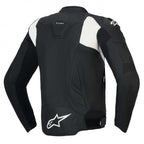Alpinestars DUSK Airflow Motorcycle Leather Jacket (Black/White)