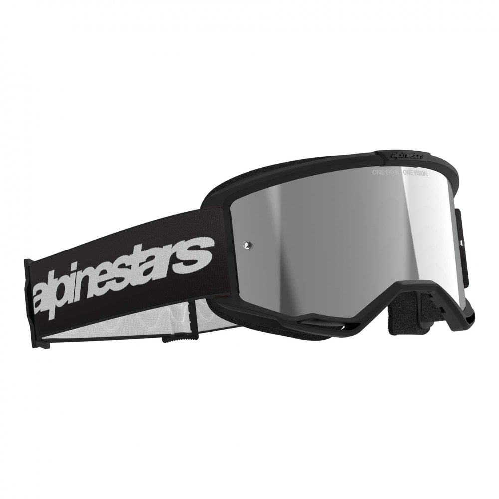 Alpinestars MX | MTB Vision 3 Goggles WORDMARK (Black) Mirror Silver Lens