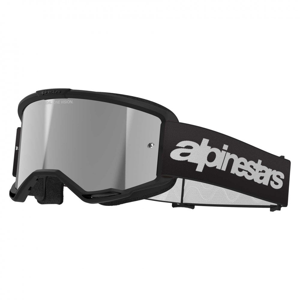 Alpinestars MX | MTB Vision 3 Goggles WORDMARK (Black) Mirror Silver Lens