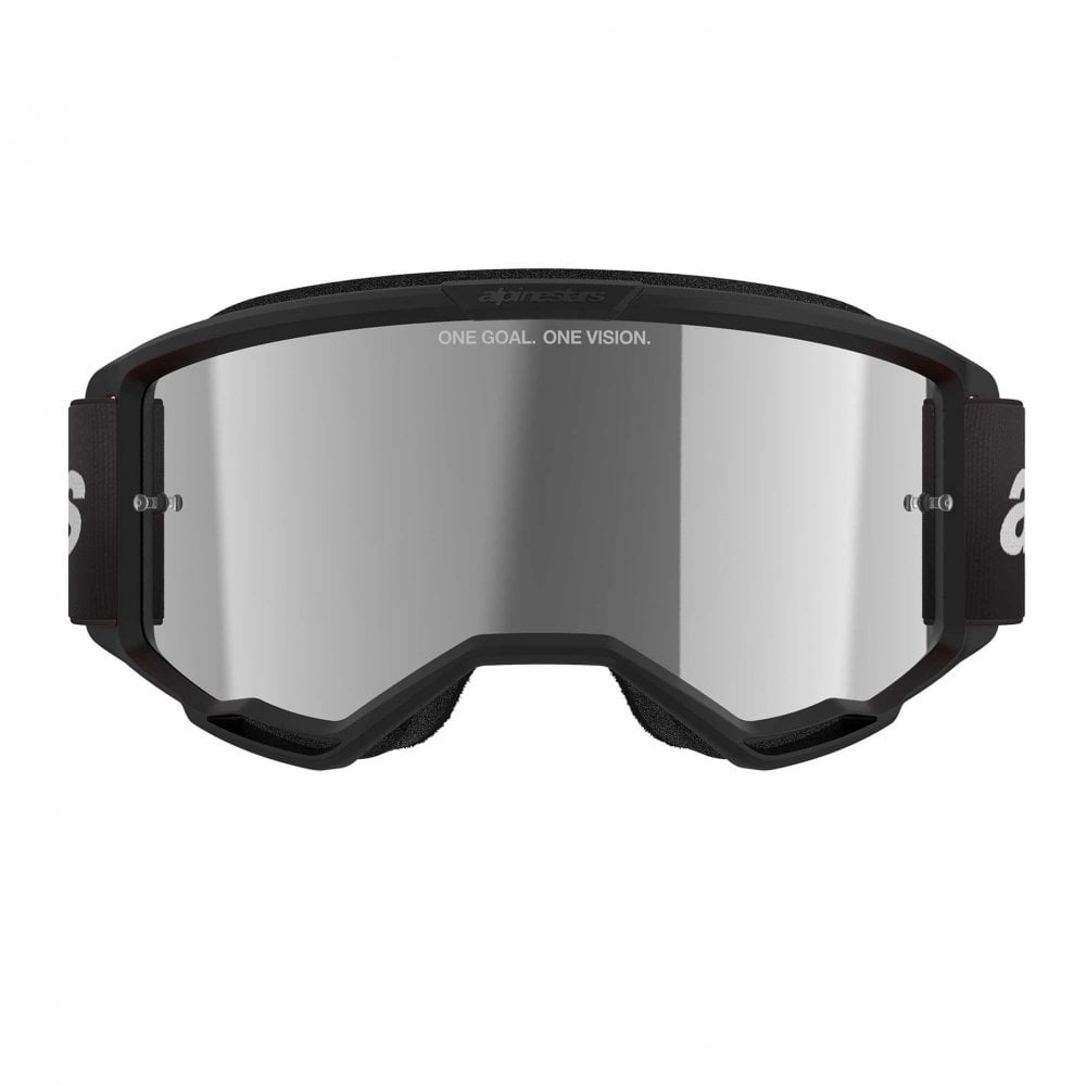 Alpinestars MX | MTB Vision 3 Goggles WORDMARK (Black) Mirror Silver Lens
