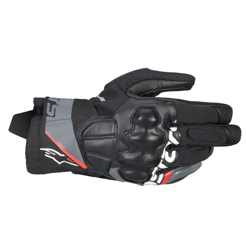 Alpinestars Corozal V3 Drystar WP Motorcycle Short Gloves (Black/Deep Gray/Red Fluo)