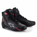 Alpinestars Women's Faster-4 DRYSTAR WP Motorcycle Riding Shoes (Black/Grey/Coral Fluo)