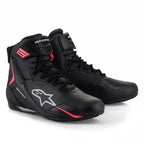 Alpinestars Women's Faster-4 DRYSTAR WP Motorcycle Riding Shoes (Black/Grey/Coral Fluo)