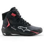Alpinestars Women's Faster-4 DRYSTAR WP Motorcycle Riding Shoes (Black/Grey/Coral Fluo)