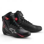 Alpinestars Women's Faster-4 DRYSTAR WP Motorcycle Riding Shoes (Black/Grey/Coral Fluo)