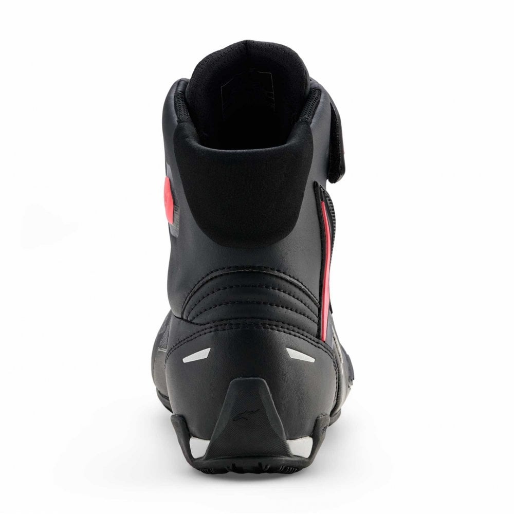 Alpinestars Women's Faster-4 DRYSTAR WP Motorcycle Riding Shoes (Black/Grey/Coral Fluo)